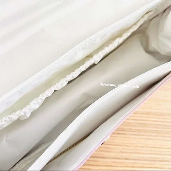 Vintage Dior satin and canvas mixed fabric makeup cosmetics bag clutch NEW - Picture 4 of 7